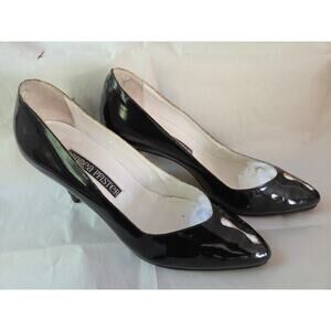 ANDREA PFISTER Black Patent Leather Pumps~Size 6.5 EVC